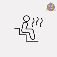 sauna line icon