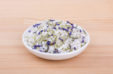 herbal salt / Herb salt with rosemary and lavender blossoms