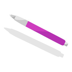 Colored plastic pens. Vector illustration