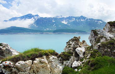 Fototapeta na wymiar lac du Mont Cenis