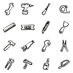 Handyman Icons Freehand 