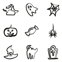 Halloween Icons Freehand 