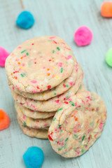 Colorful Birthday Confetti Cookies and Decorative Balls