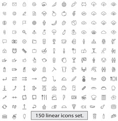 Outline web icons set