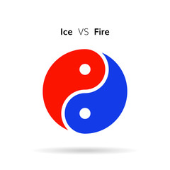 ice and fire yin yang symbol 