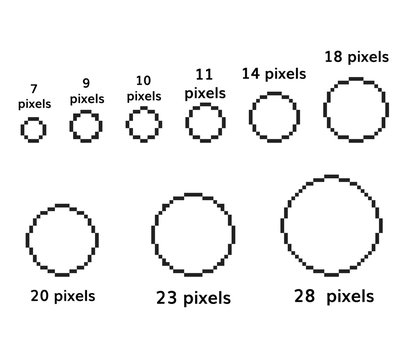 Pixel Circle Set