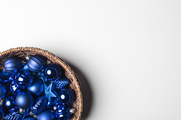 christmas toys in basket