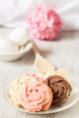 Plate of Cookies with Eggs and Wood Spoon
