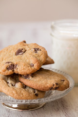 Chocolate Chip Cookies and Milk