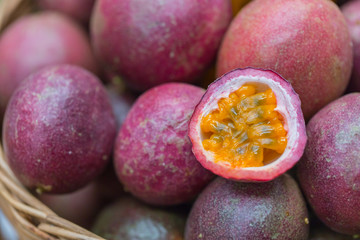 Passion fruit tropical healthy juice food high nutrition and Vitamin A