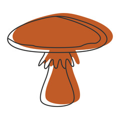 Brown mushroom icon vector illustration for design and web isolated on white background