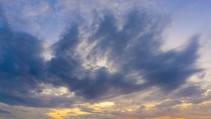 Fototapeta premium Smooth cumulus cloud on the sky at morning