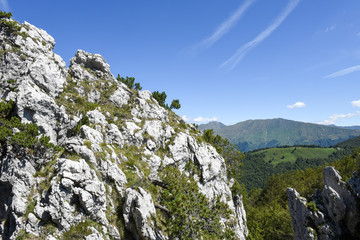 Denti della vecchia mountain over Lugano on Switzerland