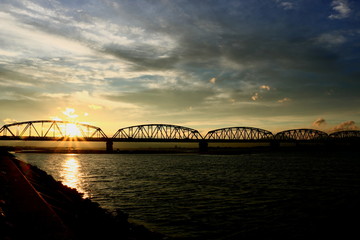 Fototapeta na wymiar Yoshinogawa Bridge
