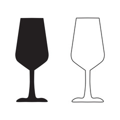 wine glass icon- vector illustration