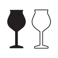 wine glass icon- vector illustration