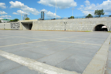 View of the square in center of Yekaterinburg, Russia