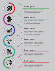 Obraz premium Professional Business Infographic Elements. Infographics design template. Can be used for workflow layout, diagram, number options, start-up options, web design. Presentation design element.