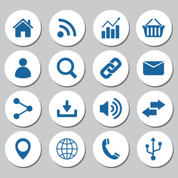Web icons set for user interface