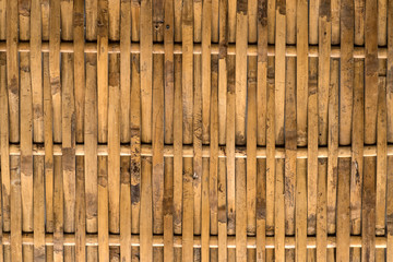 Bamboo wall weave Thai folk art