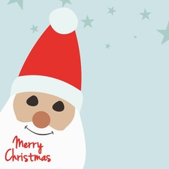 Grußkarte zu Weihnachten mit Nikolaus