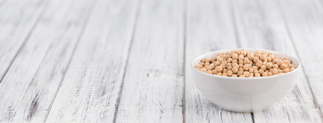 Chickpeas selective focus