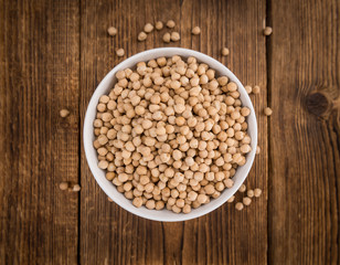 Chickpeas selective focus