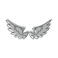 Angel wings doodle icon vector illustration for design and web isolated on white background