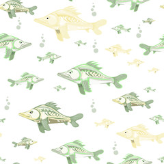 seamless pattern of colorful fish