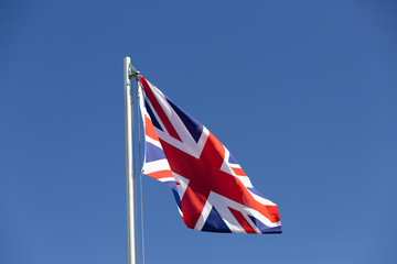 UK flag on a flagpole