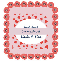 Wedding invitation, thank you card, save the date card, menu, flyer, banner template.