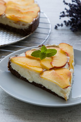 cheesecake with peach