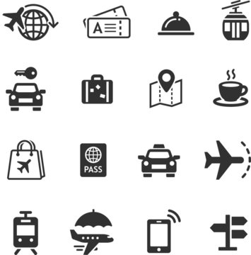 Set of travel icons