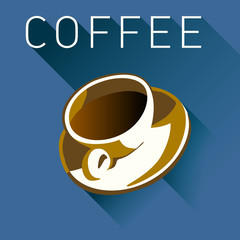 Coffee graphic in multiple colors for print or web 