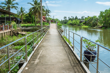 The river walkway in Thailand
