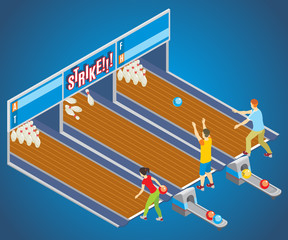 Isometric Bowling Game Concept