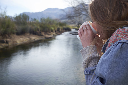 A Eary morning cup of coffee at the river.