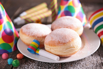 donut and carnival decoration