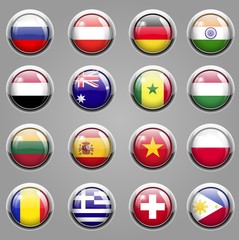 world flag icons. Vector illustration