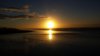 Pôr do sol na praia