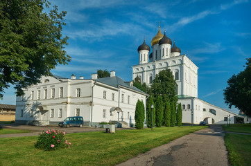 Famous Trinity cathedral. Pskov