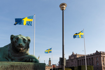 Sveriges Riksdag - Parliament House in Stockholm, Gamla Stan, Sweden