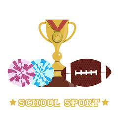 Basic school sport elements pile. Background for sports design