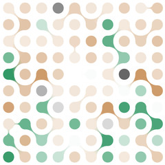 Flat multicolor molecules seamless pattern