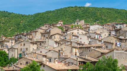 Fototapeta na wymiar Panoramic sight og Scanno, province of L'Aquila, Abruzzo, central Italy.