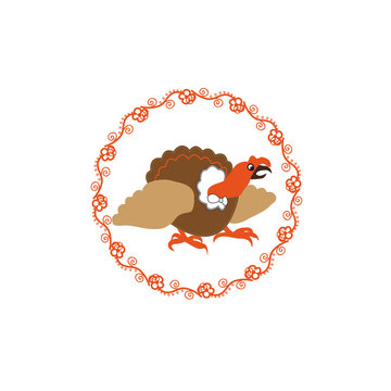 Icon of turkey to the day of Thanksgiving.