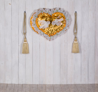 Accessories for a wedding, a wedding heart, a valentine's day