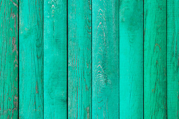 Painted in turquoise wooden wall panels (texture, background)