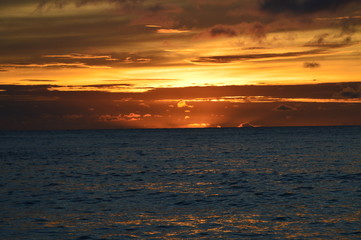 Coucher de soleil aux Seychelles