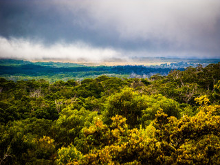 Fototapeta premium Storm cell passing over the side of Mauna Loa